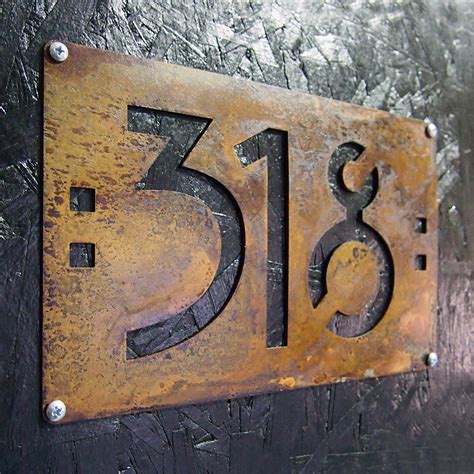 mission style metal house numbers|Mission Style House Numbers .